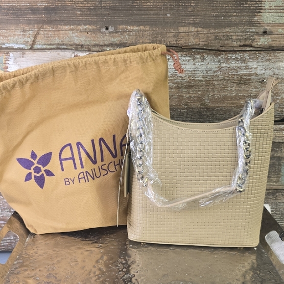 Anushka Anna Beige Women's Bag With Crossbody Strap & Dustbag, NWT - Picture 1 of 10